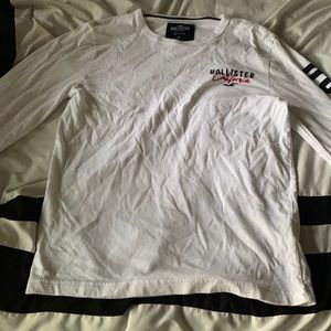 Hollister, long sleeve, tee, white, mens, xs, lightly worn.